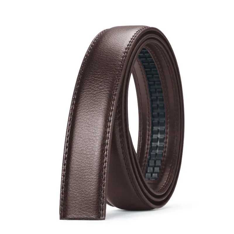 Mens buckle free 3.5cm wide 130 140 150 160 170 cm large size belt with buckle free automatic buckle leather belt W250109