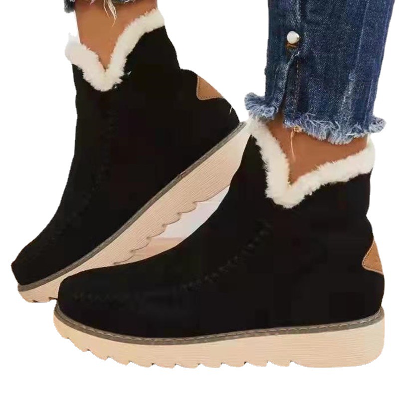 free shipping designe womens early spring snow fur furry flurry winter boots western breathable comfortable triple khaki booties for cold weather