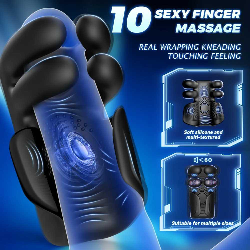 2025 Pinis Training Vibrator Men Glans Stimulateur de massage Glans pour l'éjaculation Delay Masturator masturbator avec le doigt pincant les jou
