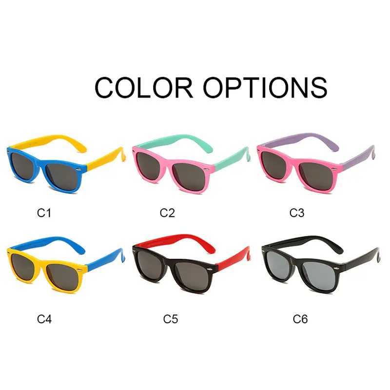 Silicone frame classic childrens sunglasses for girls and boys multi-color childrens sunglasses W250109