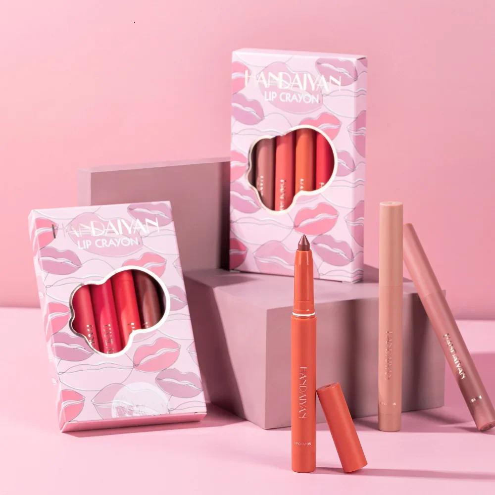 HANDAIYAN 6 Colors Lip Liner Pencil Non-stick Lipsticks Waterproof Sexy Lip Gloss Lipstick Pencil Makeup Cosmetics for Women 250108