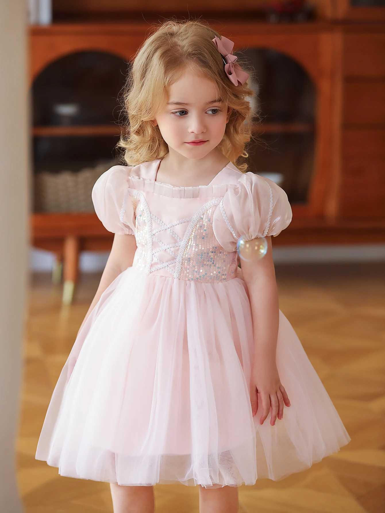 Wholesale Children Clothes Girls Frock Knee-Length Par Dresses For 4yr Little GirlXJ250108