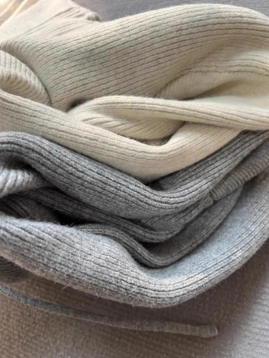 Gray Hooded Sweater Coat Women Spring Autumn Double Zipper Long Sleeve Loose Knitted Cardigans Simple All-matched Hoodies 250106