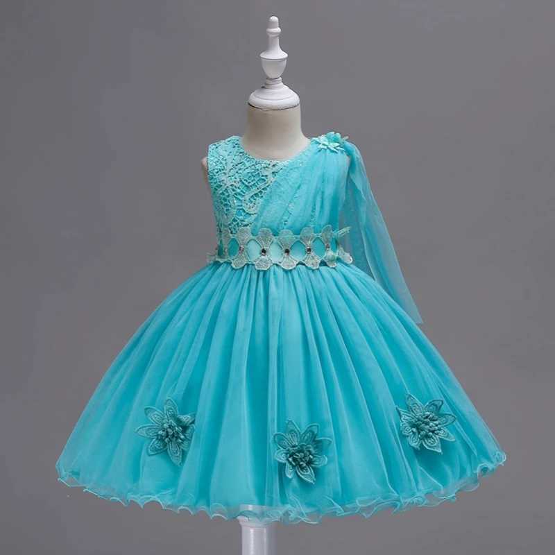 Flower Girls Red Lace Dresses Female Child Clothes Baby Girl Elegant Princess for Weddings Par Gala Kids 2 to 6 8 Years DressXJ250108