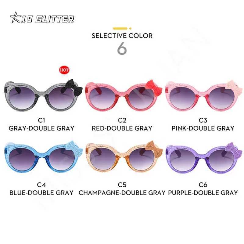 2024 Cute Cat Eye Childrens Sunglasses Butterfly Bow Sunglasses Cute Baby Glasses Trend Girls and Boys Glasses W250109
