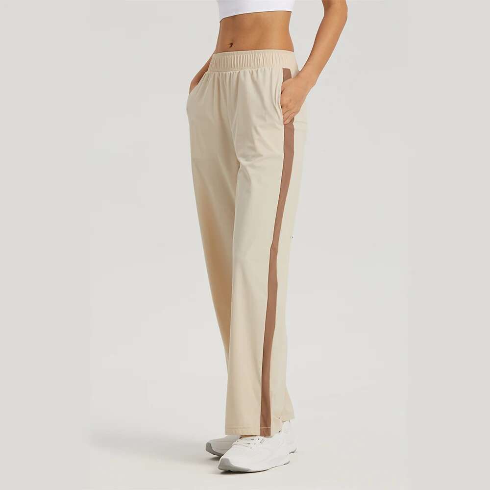 Women Sports Joggers Gym Adjustable Running Loose Striped Sun Protection Fiess Wide Leg Outdoor Workout Yoga Pants