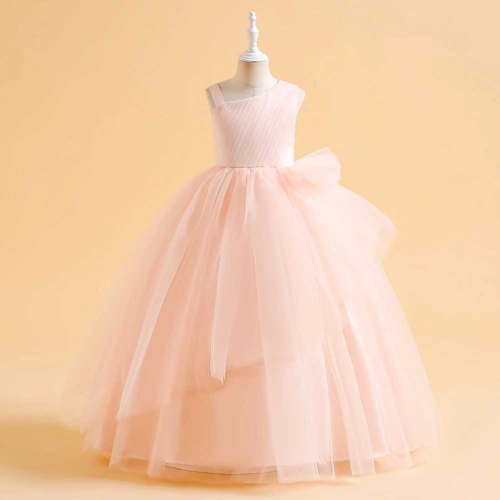 Tulle White Bridesmaid Dresses For Girls Children Costume Elegant Kids Wedding Par Dress Teen Girl Birthday Evening VestidosXJ250108