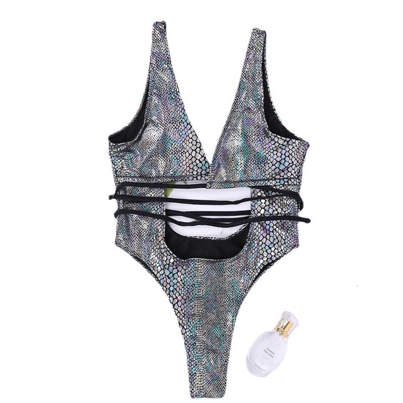 One Piece Sexy Women's Sexy Beach Bikini Designer Swimsuit Sleeveless Lace Up Swimsuit Bikini