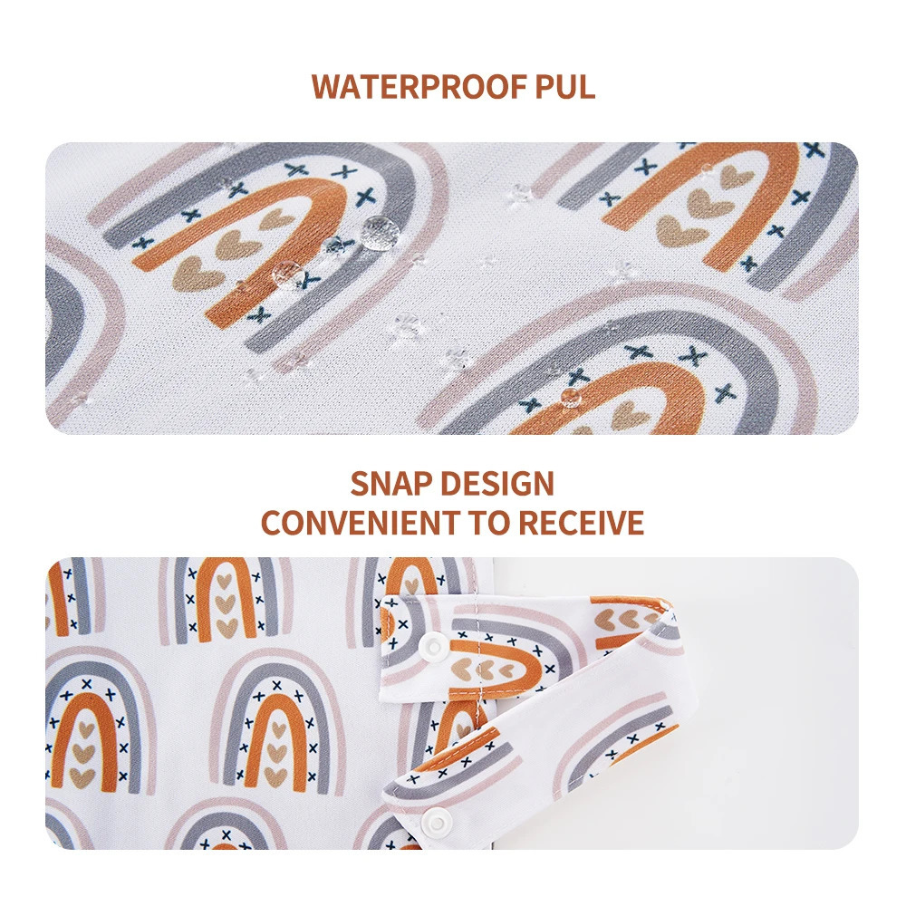HappyFlute 2Pcs/Set Washable Changing Mat Bamboo Charcoal Inner Portable Nappy Pad Waterproof Cover Mattress For Baby 250109