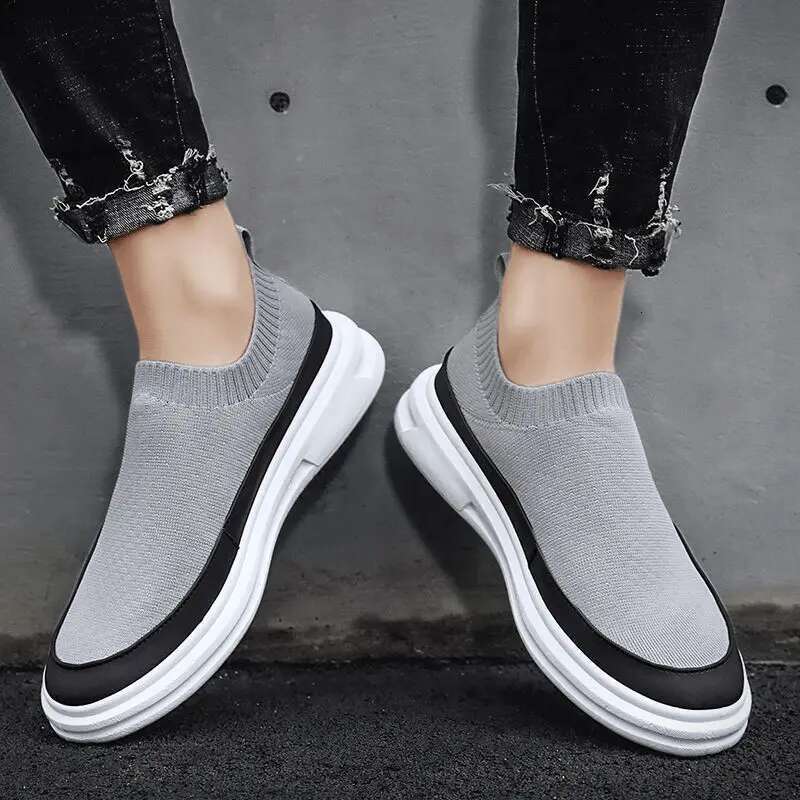 Ddmyoutdoor China Domestic Men S Casual Sneaker Heighten Platform Round Toe Flat Heel Low Top All Match Slip On Walking Fashion New Spring Autumn Main