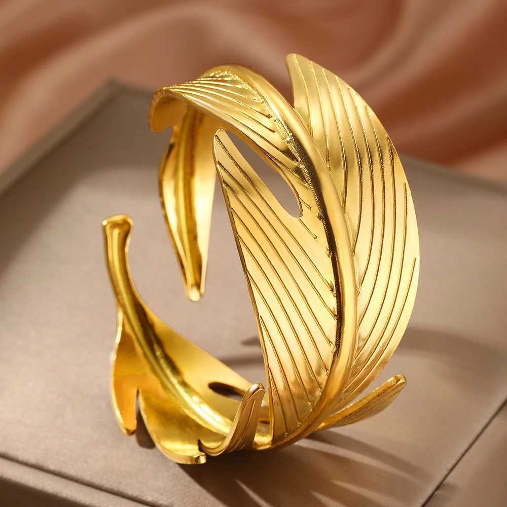 Stainl Steel Bracelets Fashion Hollow Flowers Bracelet Exaggerated Fine Bracelet For Women Jewelry Unique Gifts New PopularXJ250109