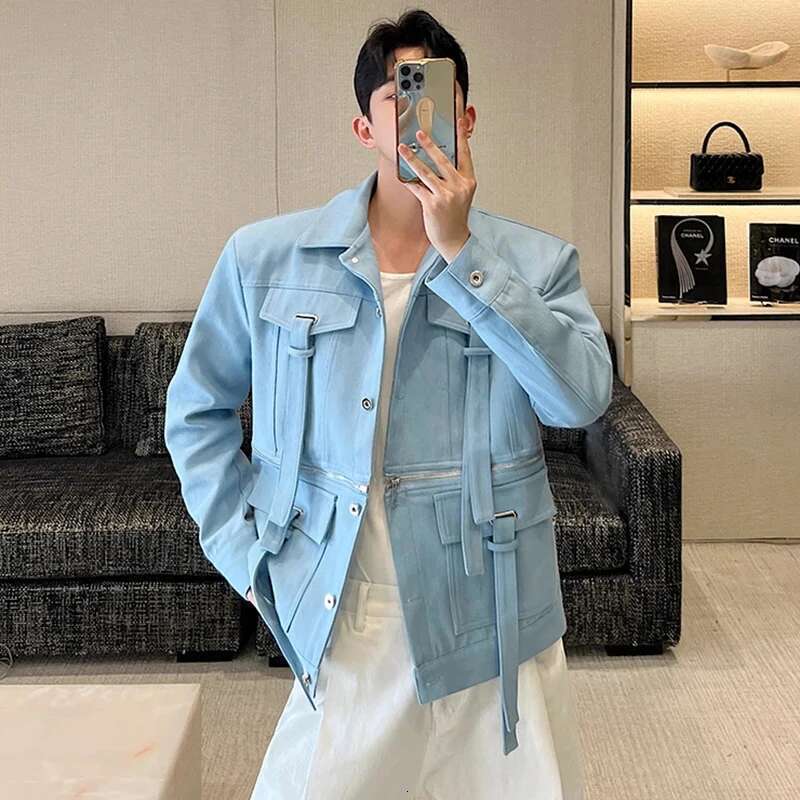 Autumn Trendy Detachable Splicing Niche Design Casual Jacket Men's High Street Fashion Coat Original Clothes