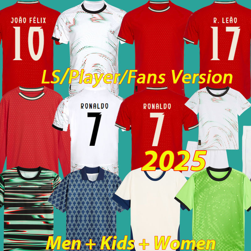 3XL 4XL 2025 RONALDO Portugal jersey 25 26 JOAO FELIX Soccer Jerseys Portuguese football shirt BERNARDO BRUNO FERNANDES camisa futebol men Women Kids Kit Equipments