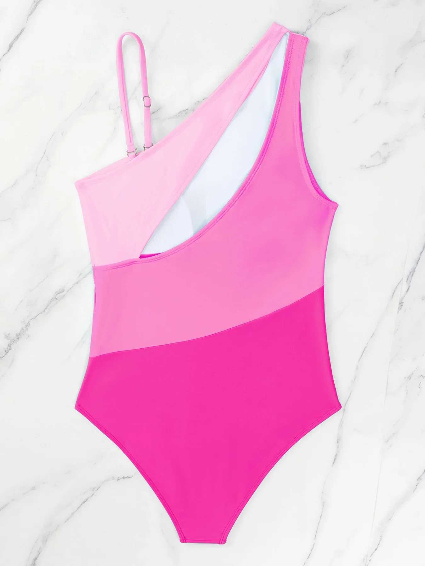 VigoCasey 2025 One Shoulder Piece Swimwear For Women High Waist Push Up Swimsuit ss Hollowed Brazilian Bathing SuitXJ240108