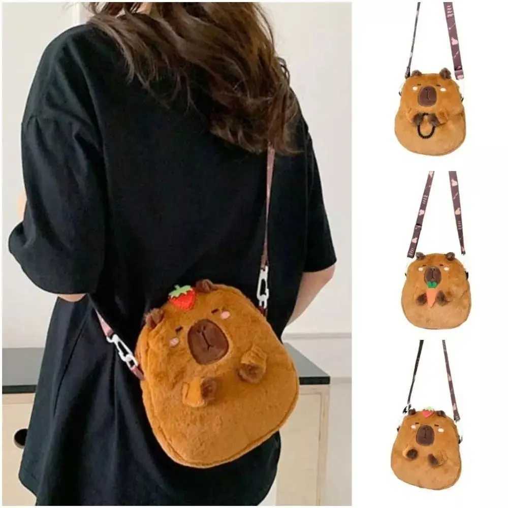 Large Capacity Capybara Plush Shoulder Bag Carto Capybara Handbag Unisex Capybara HandbagXJ250108