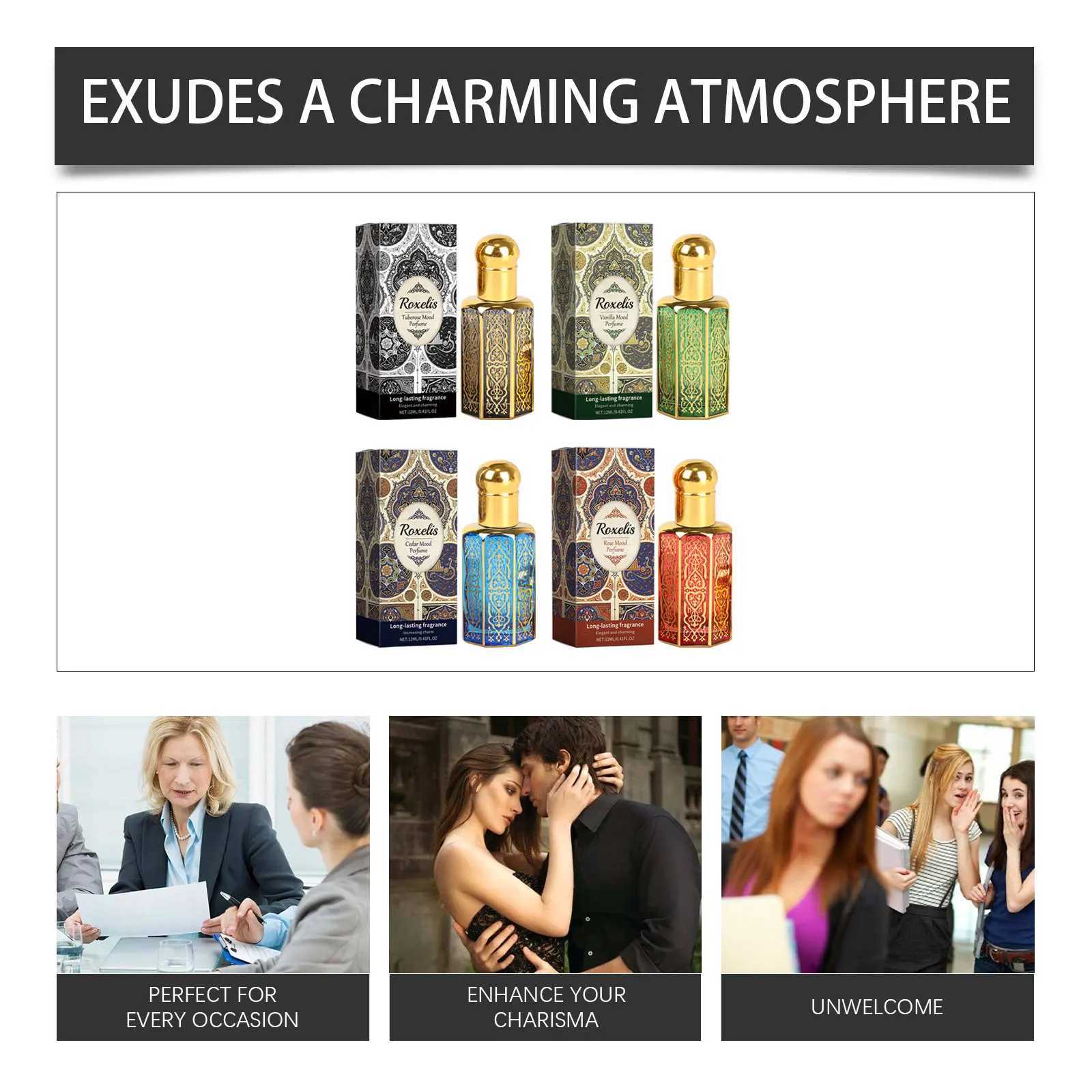 Roxelis Women Charming Perfume Series Keep ing Lasting Scents Attracting Men Mini Bottle Arabia Rose Light PerfumesXJ250109
