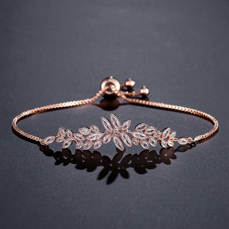 Exquisite Marquise Zircon Adjustable Bracelet for Women Cubic Zirconia Charm Bracelet Jewelry GiftsXJ250109