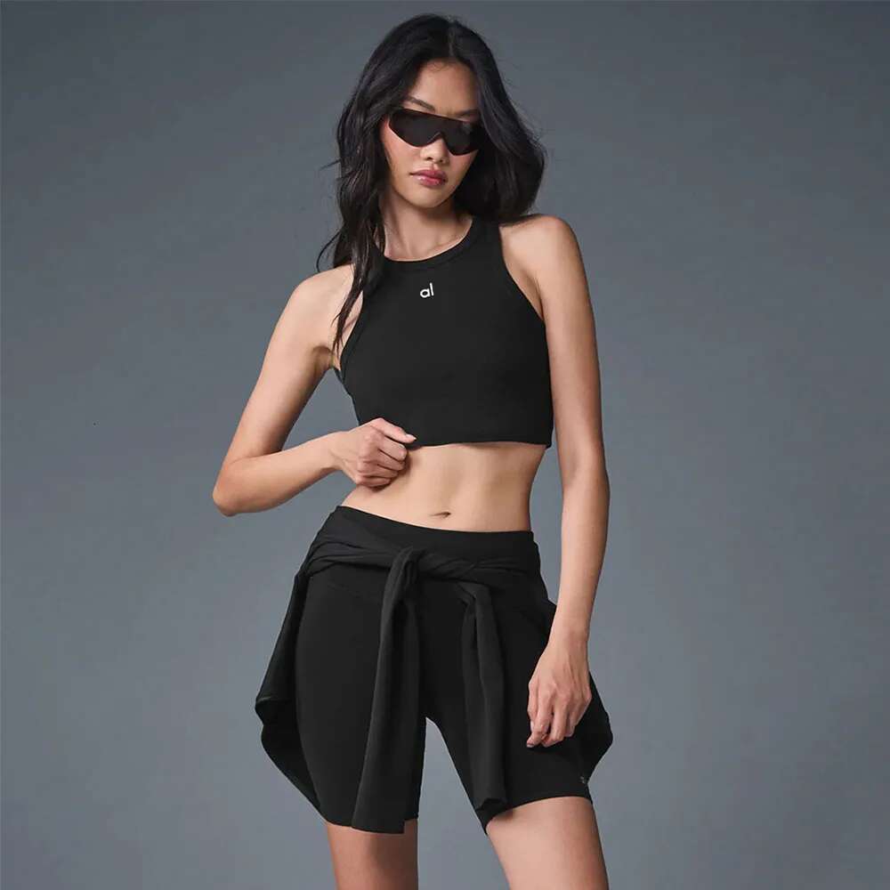 Aspire Tank Sleeveless Women Tops Yoga Short Shirts Sports Gym Fiess Running Moisture Breathable Seamless Knitted Vest