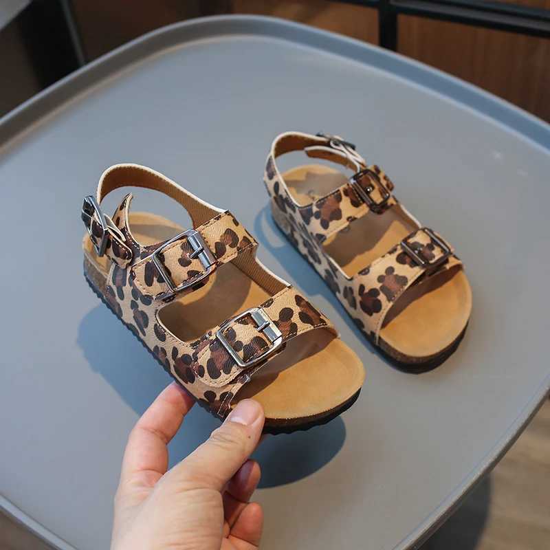 Childrens Fashion Boys Sandals Fashion Leopard Snow Shoes Childrens Summer Shoes Neutral 2024 New Beach Sandals Open Lace Soft W250108
