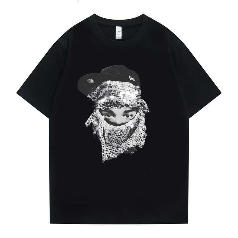 Rapper Yeat Face Graphic Print T-shirt Summer Men Hip Hop Ca