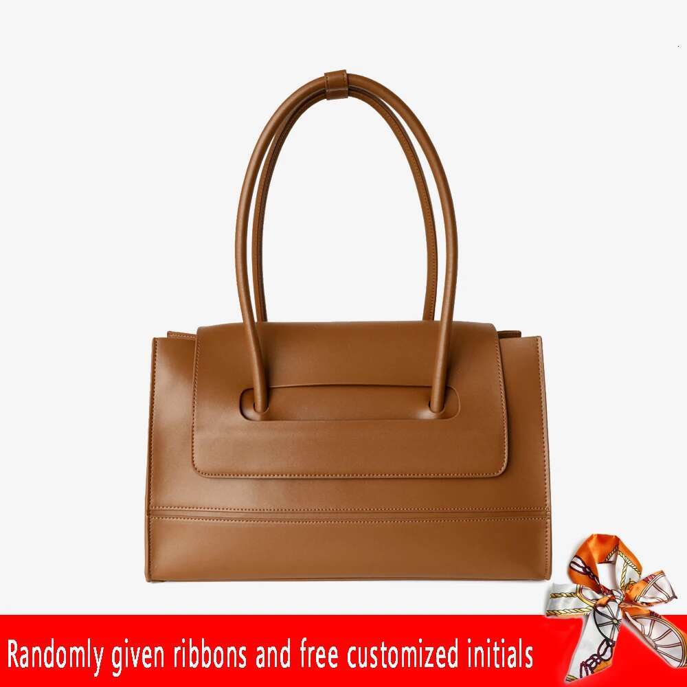 Casual And Versatile Large-Capacity Cowhide Bag Party Bags Women's Handbags 2025 Trend Fashion Simple Shoulder Armpit Vintage