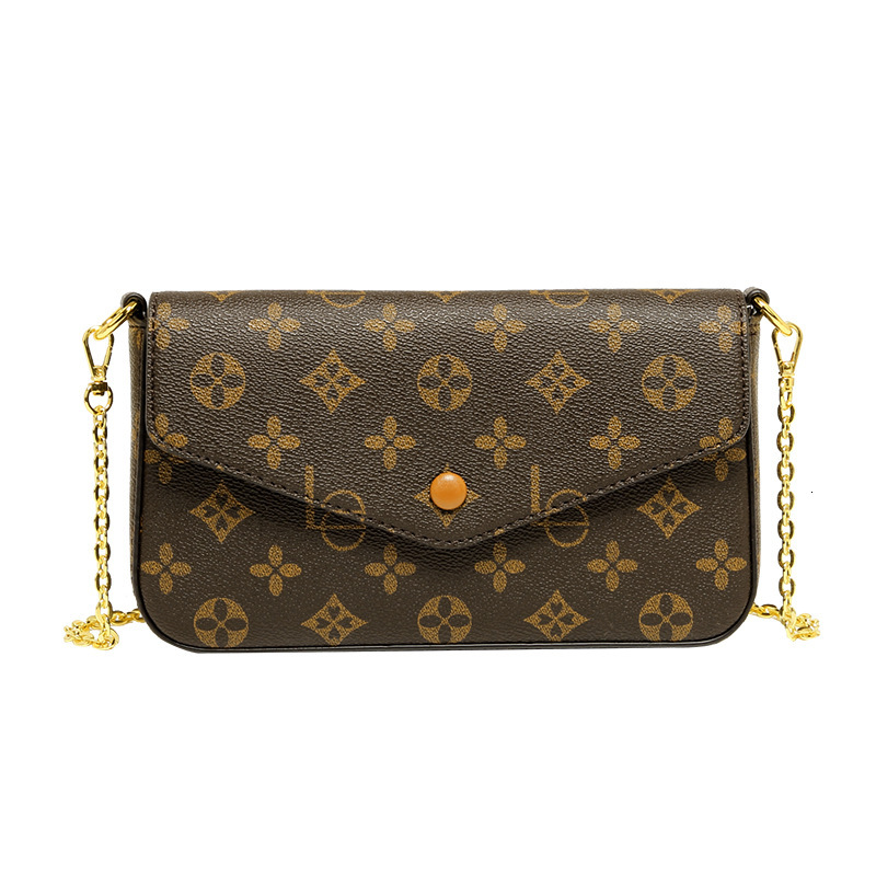 Elegant Envelope Bag with Vintage Floral Pattern and Chain for Women