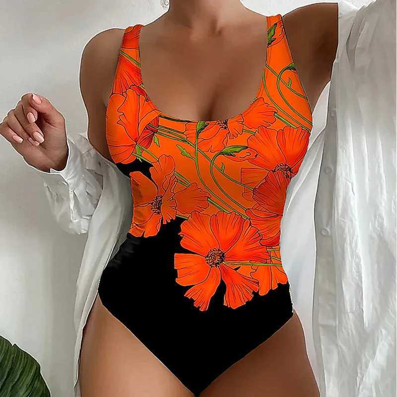 Summer Print Sexy One Piece Swimsuits Closed Women Swimwear Push Up Swimming Wear Body Bathing Suits Beachwear Pool Bather 2025XJ240108