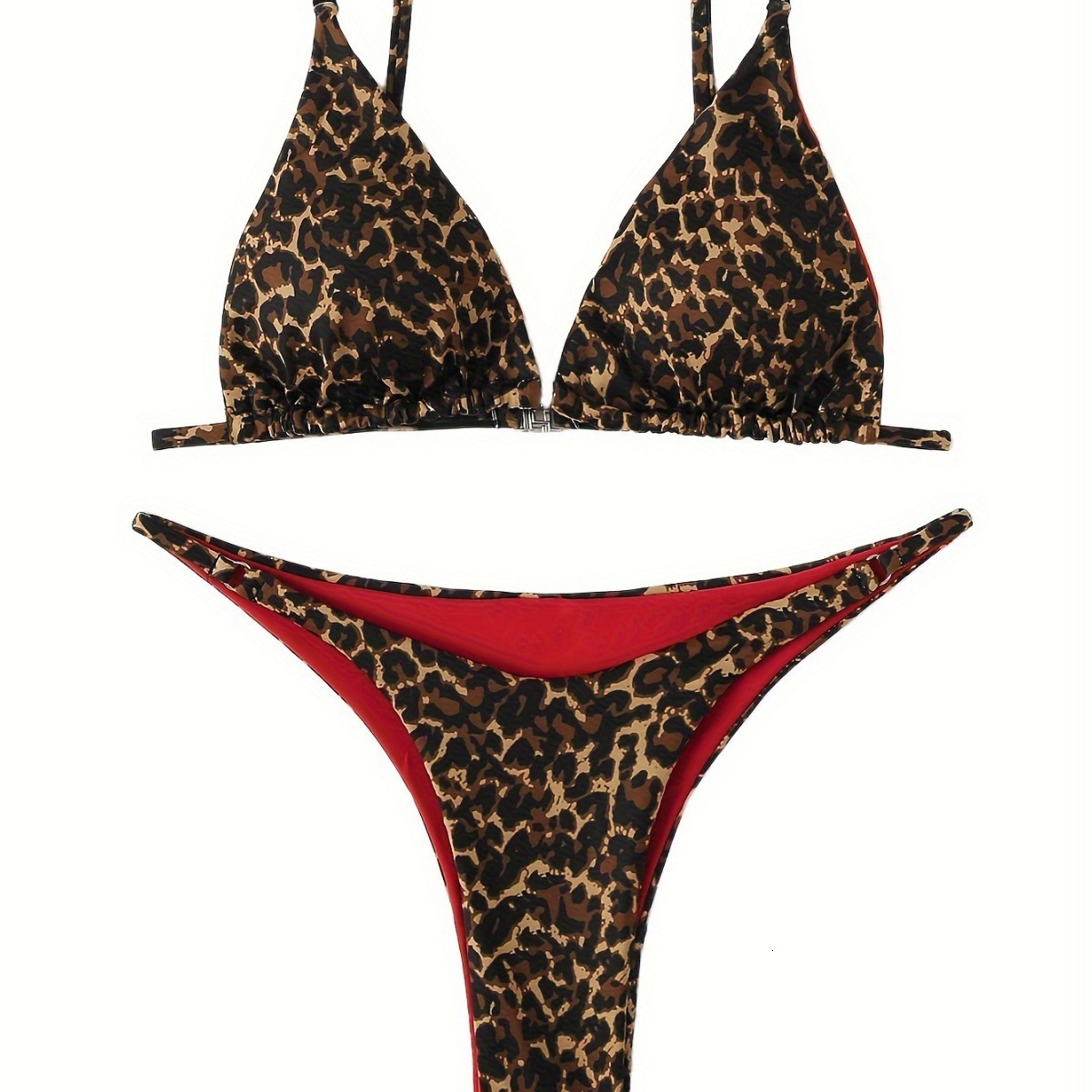 2025 Sexy Beach Bikini Designer Swimsuit Three Point Bikini Sexy Leopard Print Swimwear Set 76211
