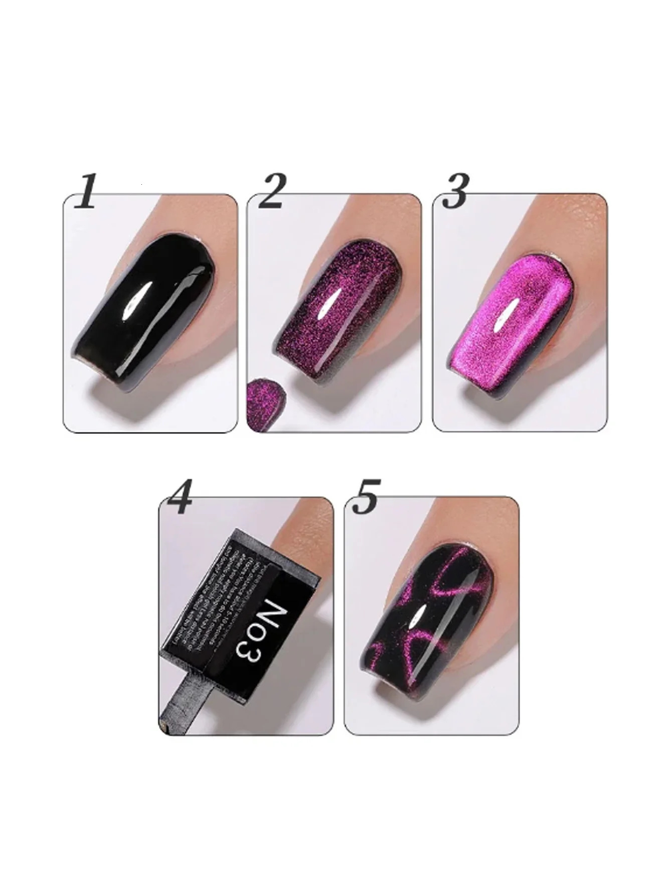 5 in 1 Nail Art Magnet Stick With Sleeve Cat Magnetic Gel for Nail Gel Polish Line Strip Multi-function Magnet Board Nail Tools 250107