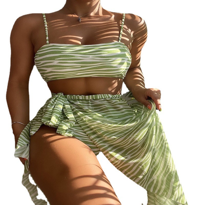 2025 new classic split style sexy and fashionable three piece designer women's swimsuit trendy beach swimsuit