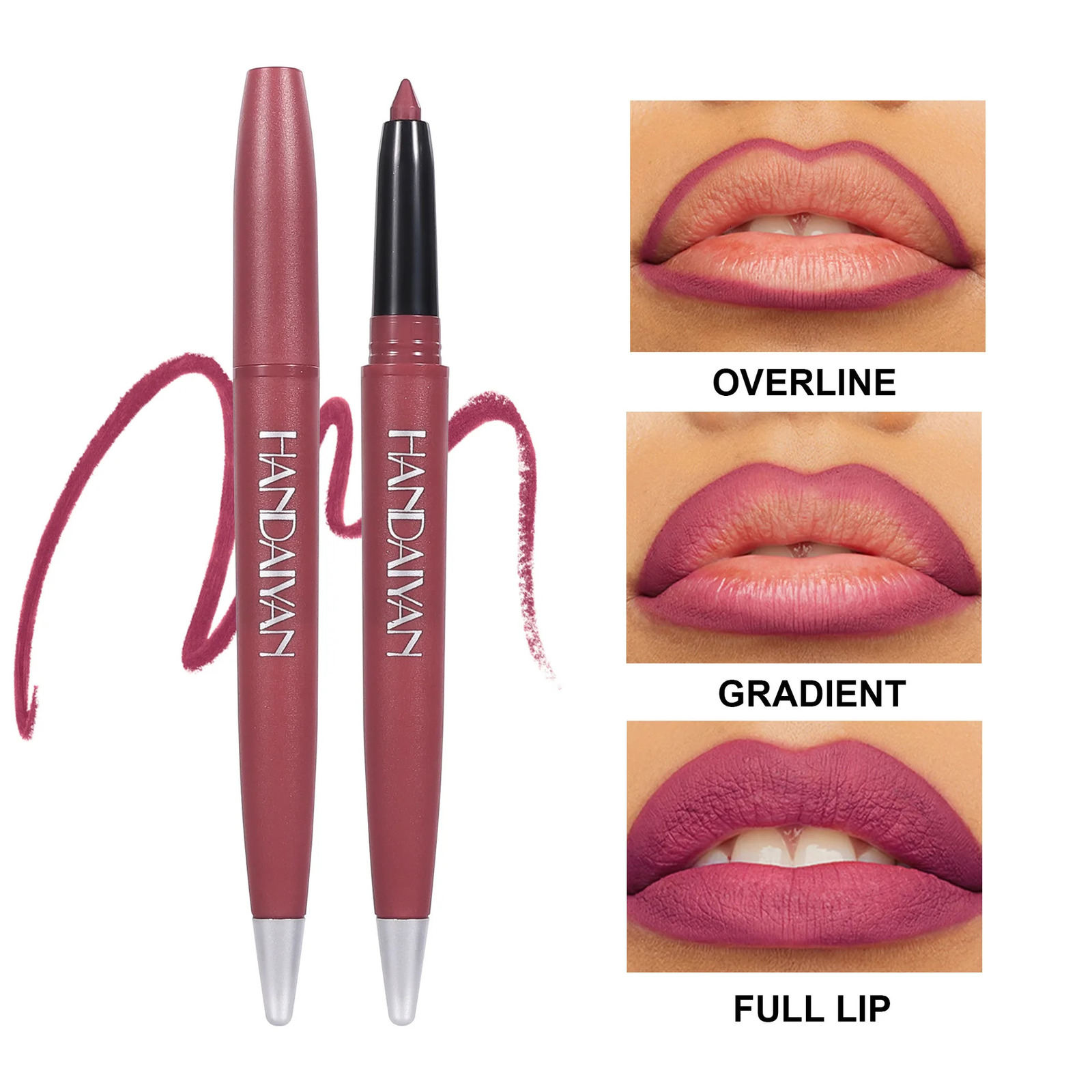 6 Colors Lip Liner Pencil Set Long Lasting Liquid Lipstick Waterproof Plumping Lip Tint Natural Matte Nude Professional Makeup 250108
