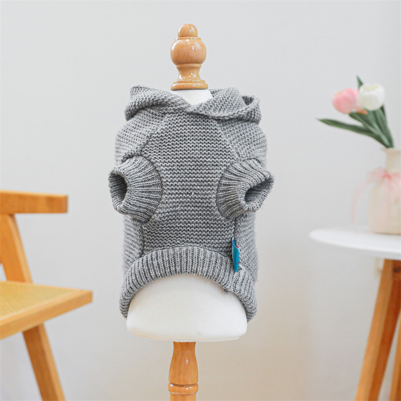 Winter Dog Pullover Sweater - Knit Floral Design for Small Breeds like Dachshund & Chihuahua