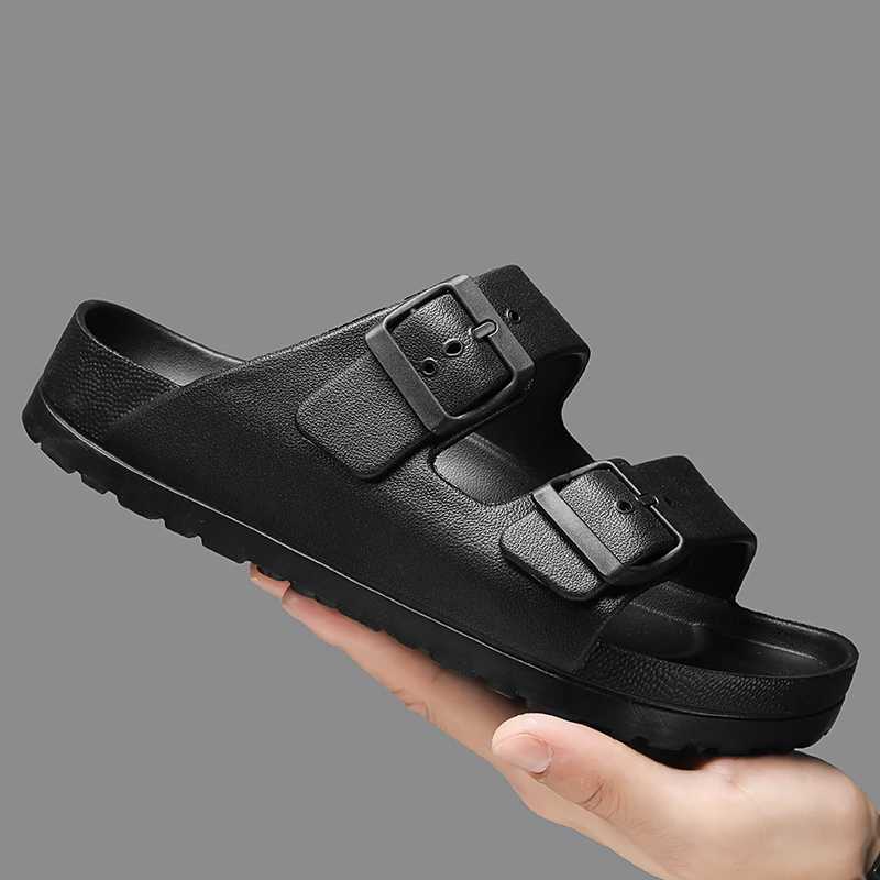 Summer womens classic slider beach sandals slider double button comfortable lightweight EVA M250108