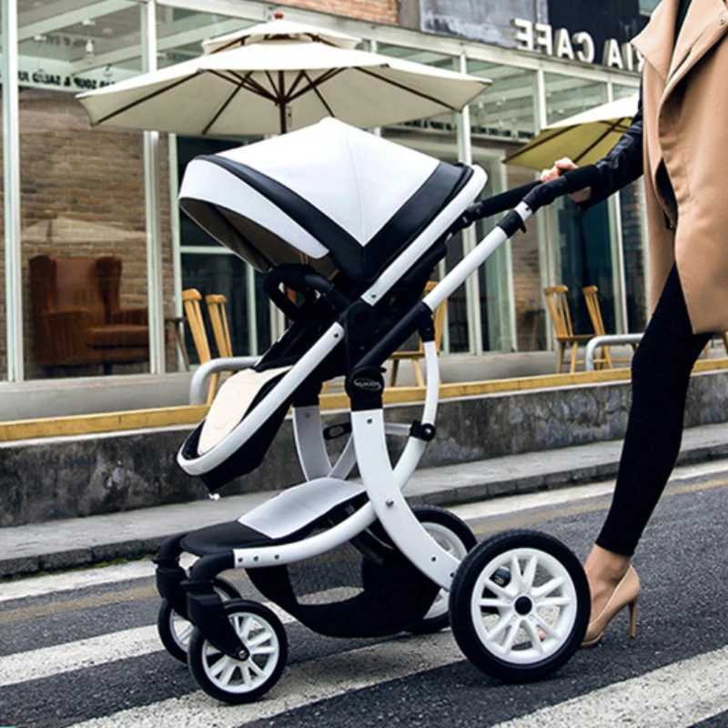 High visibility travel baby stroller lightweight folding baby stroller portable four-wheel baby stroller with adjustable handle W250109