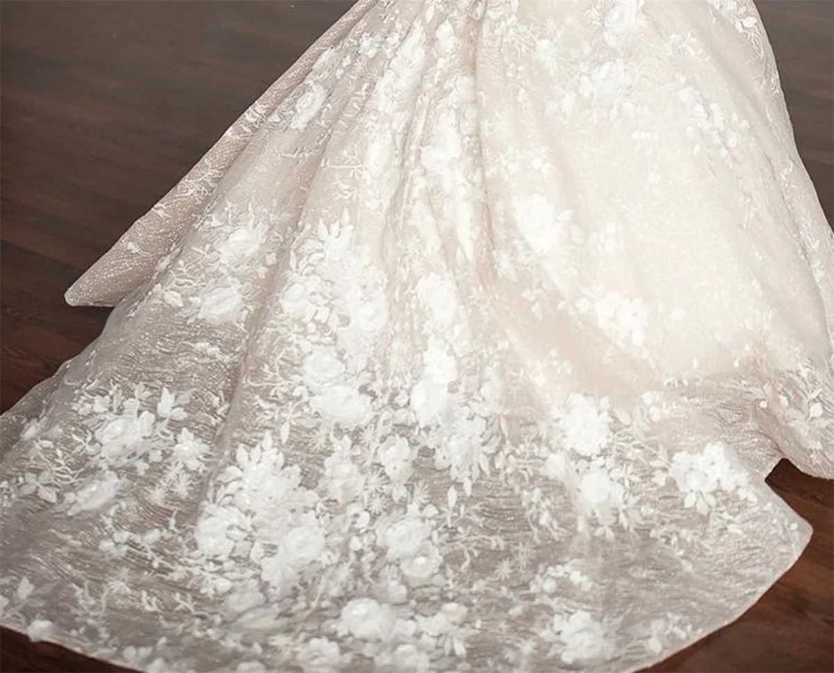 Flower Girl Dress White Tulle Lace Applique Elegant Wedding Litter Flower Child Birthday Celebration Eucharist Par DressXJ250108
