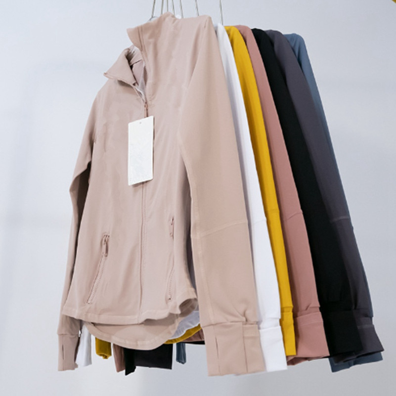 Sports Yoga Women's Long Sleeve Pocket Sports Jacket Quick drying Breathable Fitness Yoga Running Zipper Jacket Sports Coat