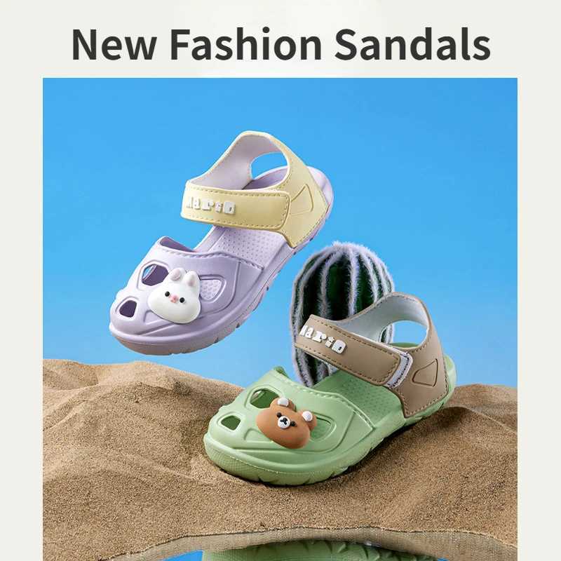 2024 New Childrens Summer Sandals Childrens Garden Shoes Girls Baby Head Sandals Boys Hollow Breathable Sandals W250108