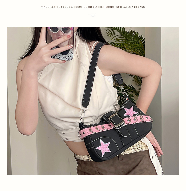 Y2K Youthful Sweet Cool Hot Girl High-End Arm Bags - New Star Design Single Shoulder Bag