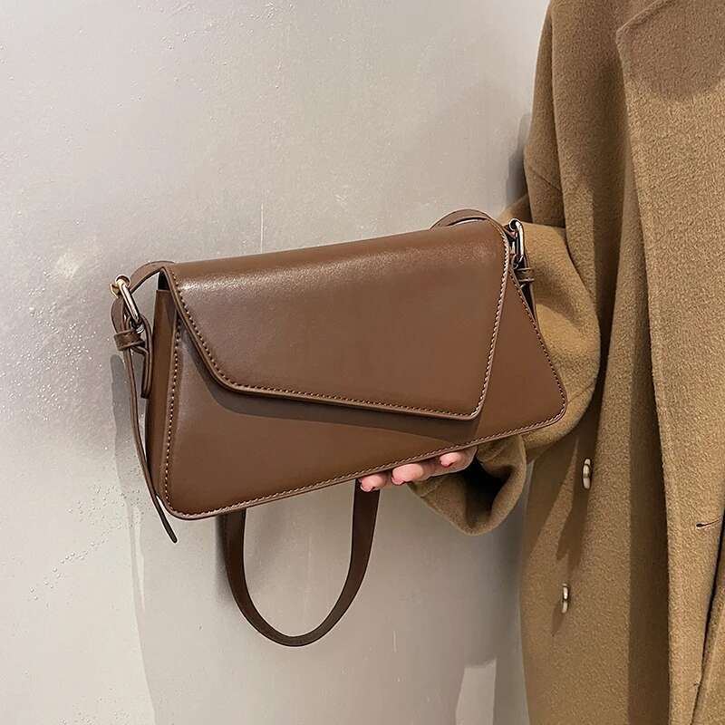 Lizzytsu Designer Vintage Solid Shoulder Bag Women Korean Casual PU Square Fashion Elegant Haruku Crossbody Bags