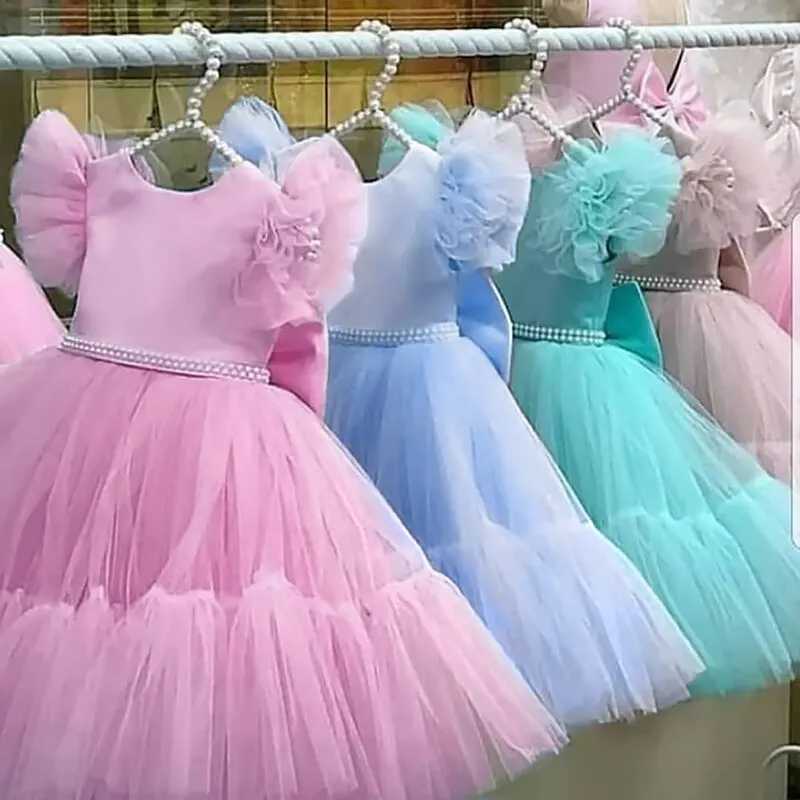 Summer Lace Princess Bridesmaid Dress for Girl Kids Clothes Wedding Tutu Par Dresses Ball Gown Formal Pageant Birthday DressesXJ250108