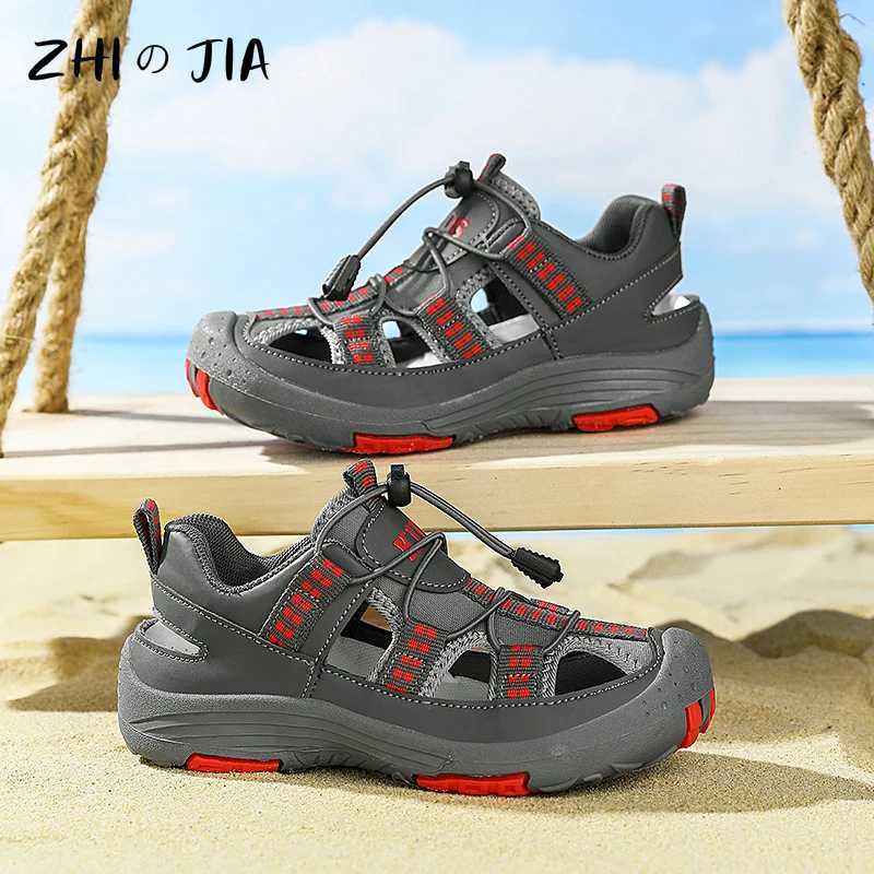 Summer New Childrens Outdoor Beach Sandals Anti slip and Wear resistant Mountain Sandals Fashion Leisure Breathable Sandals W250108
