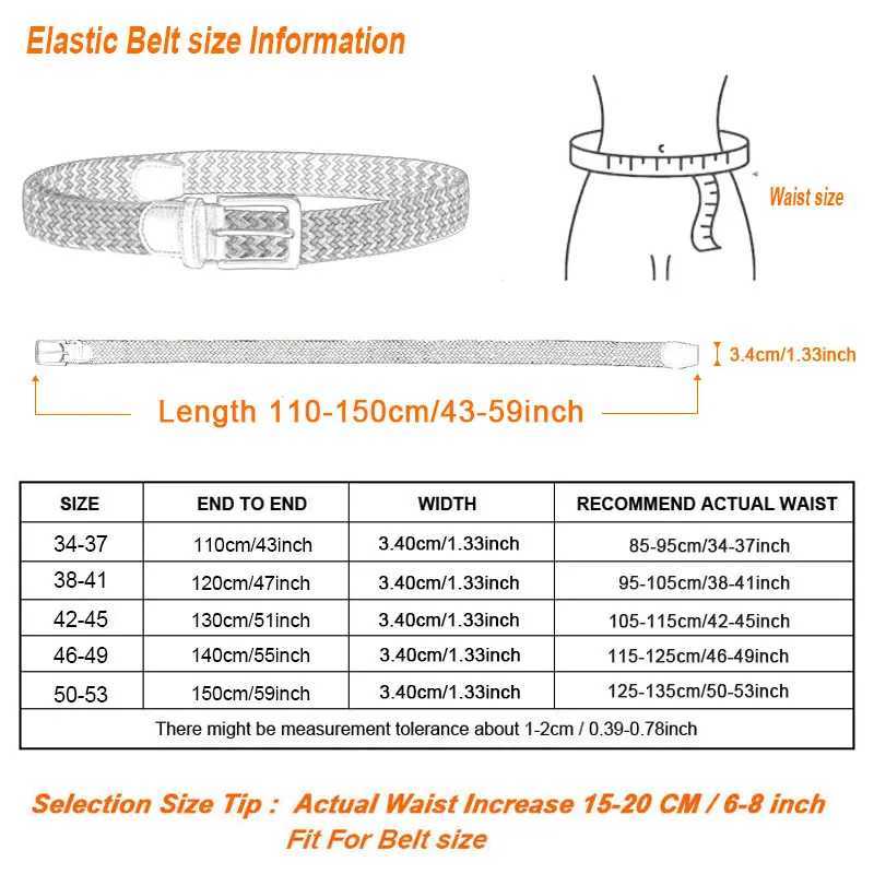 Mens and womens fashionable woven elastic bands multi-color woven golf bands elastic denim bands W250109