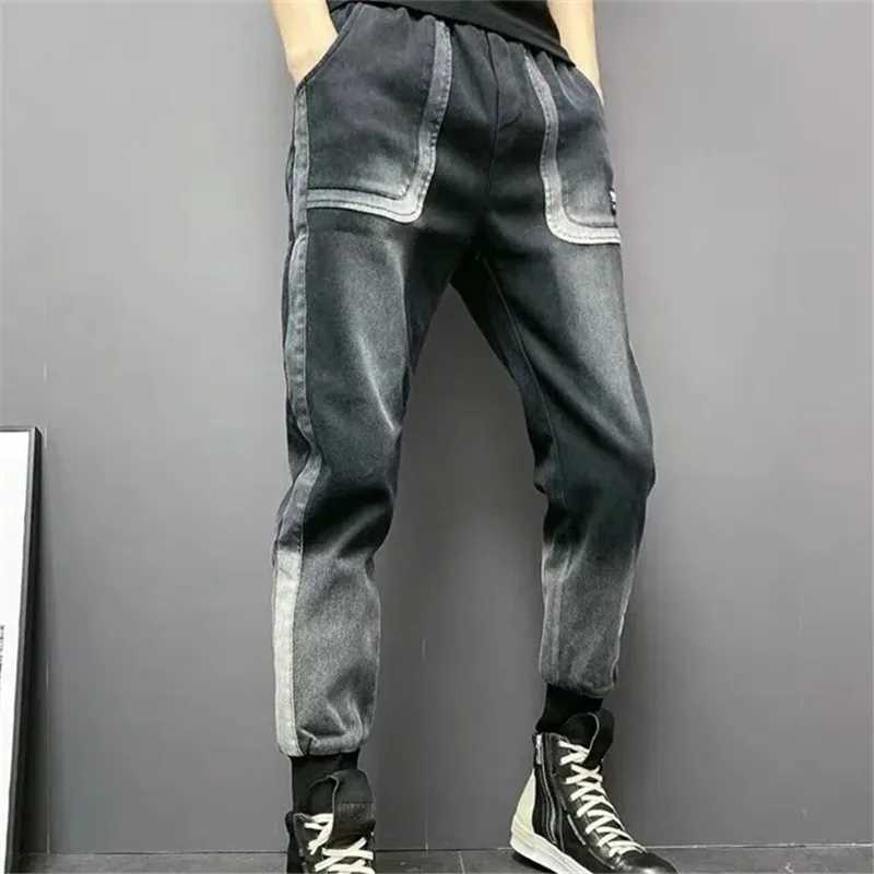 Spring and autumn mens ultra-thin fit mens casual jeans Hombre fashion harem pants street mens jeans Trouser M250109