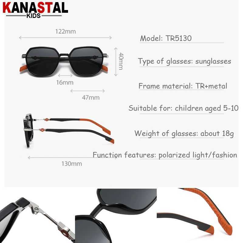 Childrens Sunglasses UV400 Polarized Sunglasses Childrens Sunglasses TR90 Metal Glasses Frame Camping Outdoor Sports Anti glare Sunshade Glasses W2501