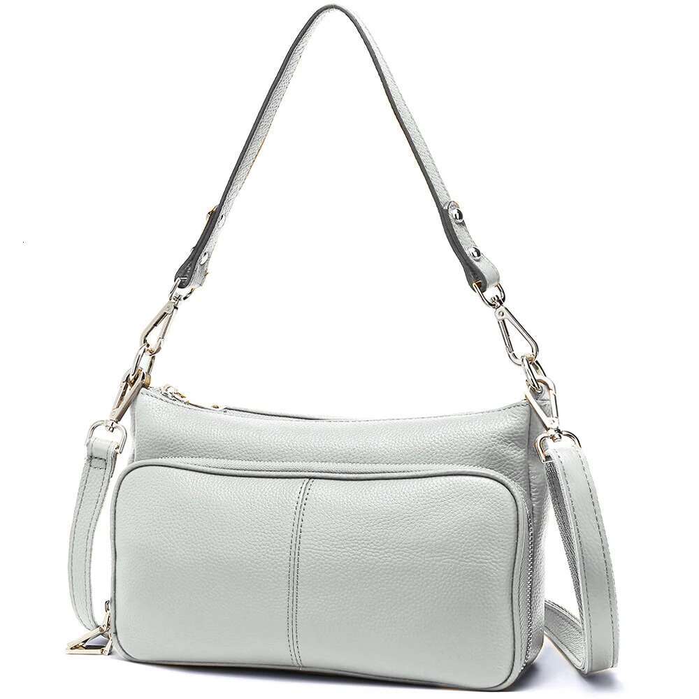 Zency Elegant Women Handbag 100% Genuine Leather Ladies Shoulder Bag Crossbody Messenger Purse Fashion Hobos Black High Quality