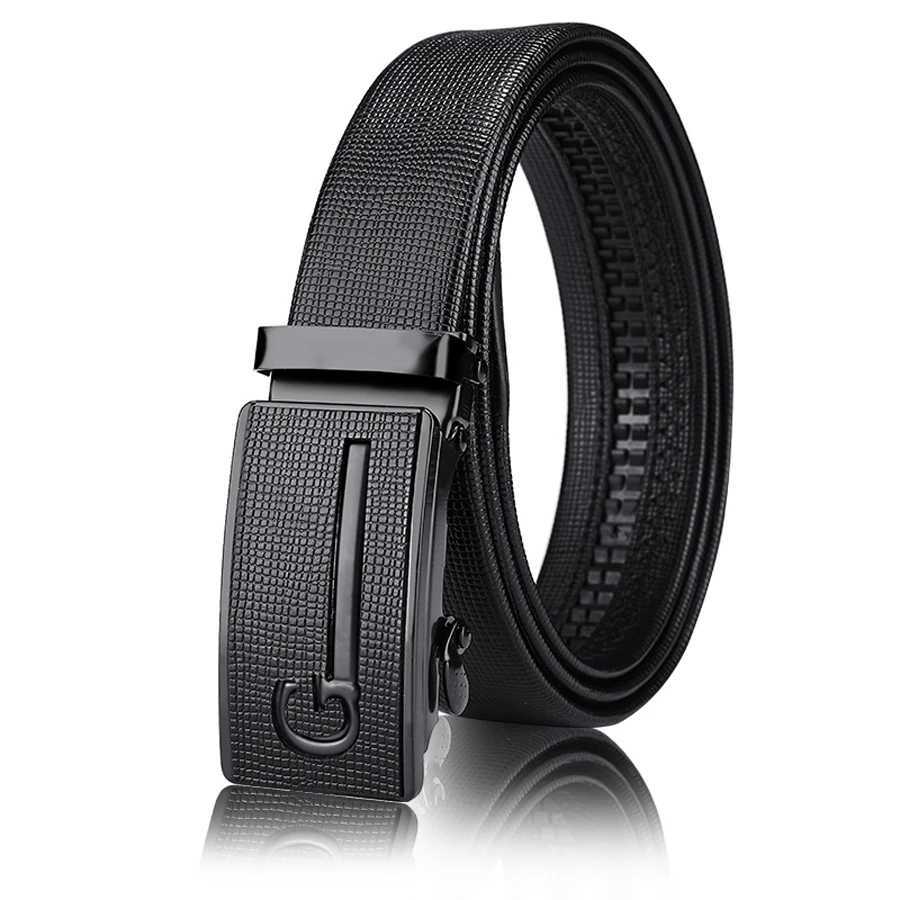 Mens belt with automatic buckle Korean version trendy and casual business belt for middle-aged and young people W250109