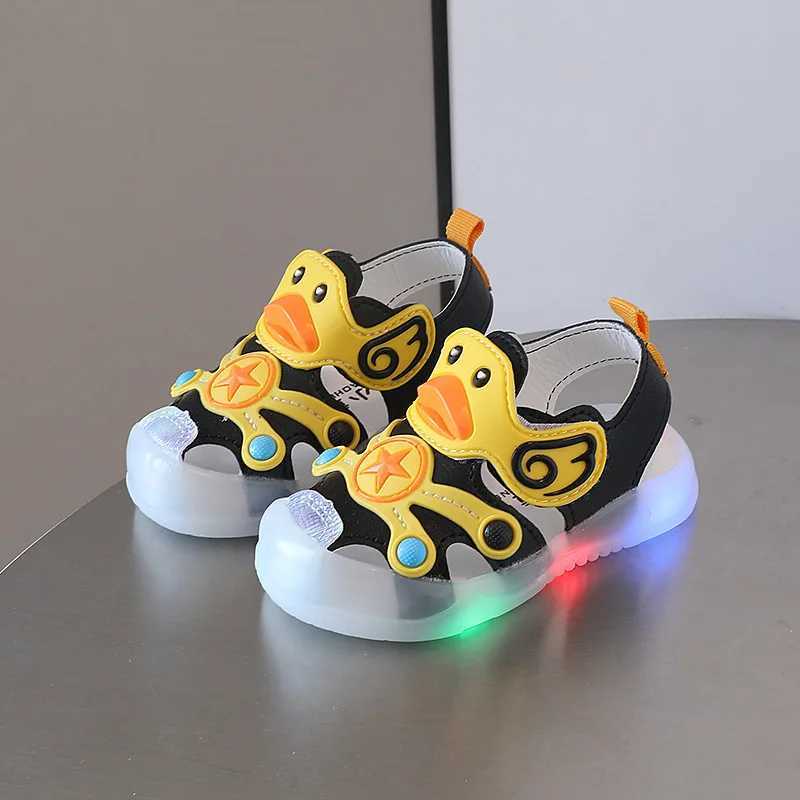 Sandals childrens shoes colorful boys and girls with lights childrens sandals soft soles casual snowshoes sports shoes childrens shoes W250108