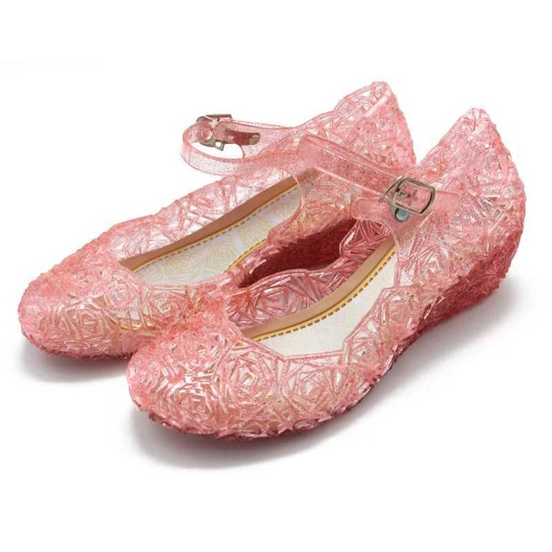 Elsa Costumes Flats Shoes Snow Queen Princess Birthday Sandals W250108