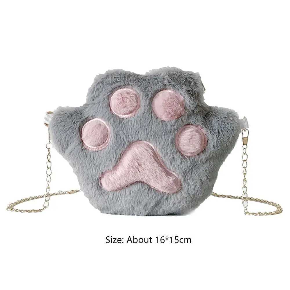 Fi Women Bears P Shaped Soft Faux Fur Crossbody Handbag Fluffy Mini Shoulder Chain Bag Messenger Bag Bear P Small BagXJ250108