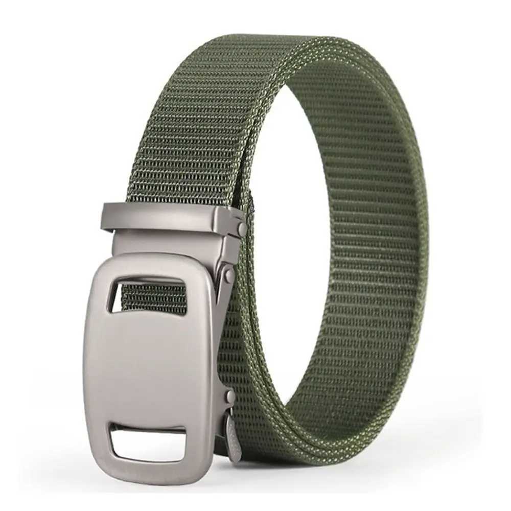 Mens luxury brand high-quality canvas strap mens automatic buckle strap business casual fashionable jeans strap W250109